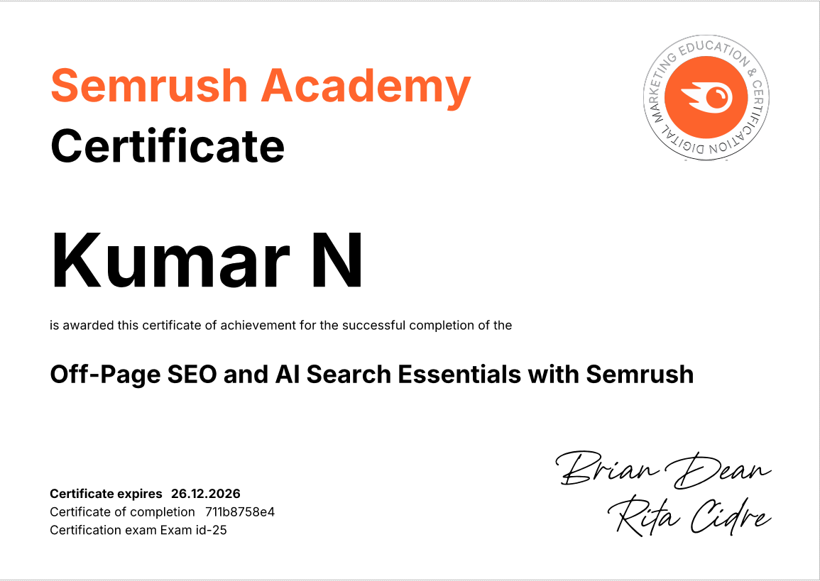 Semrush certificate 2026-04-14 163415