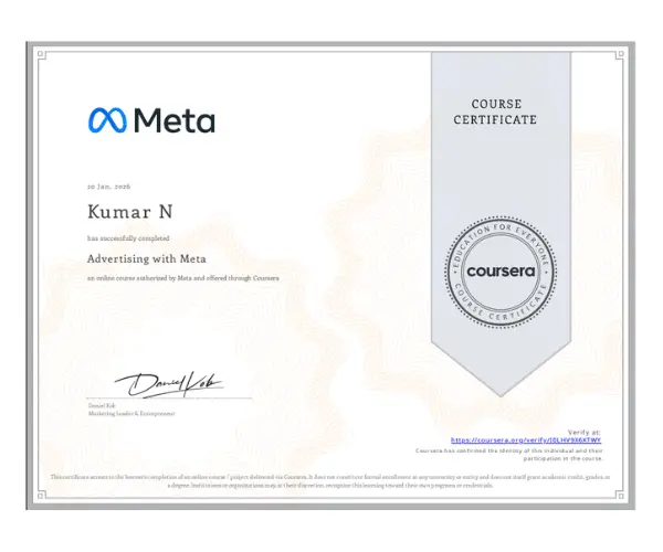 Meta certificate